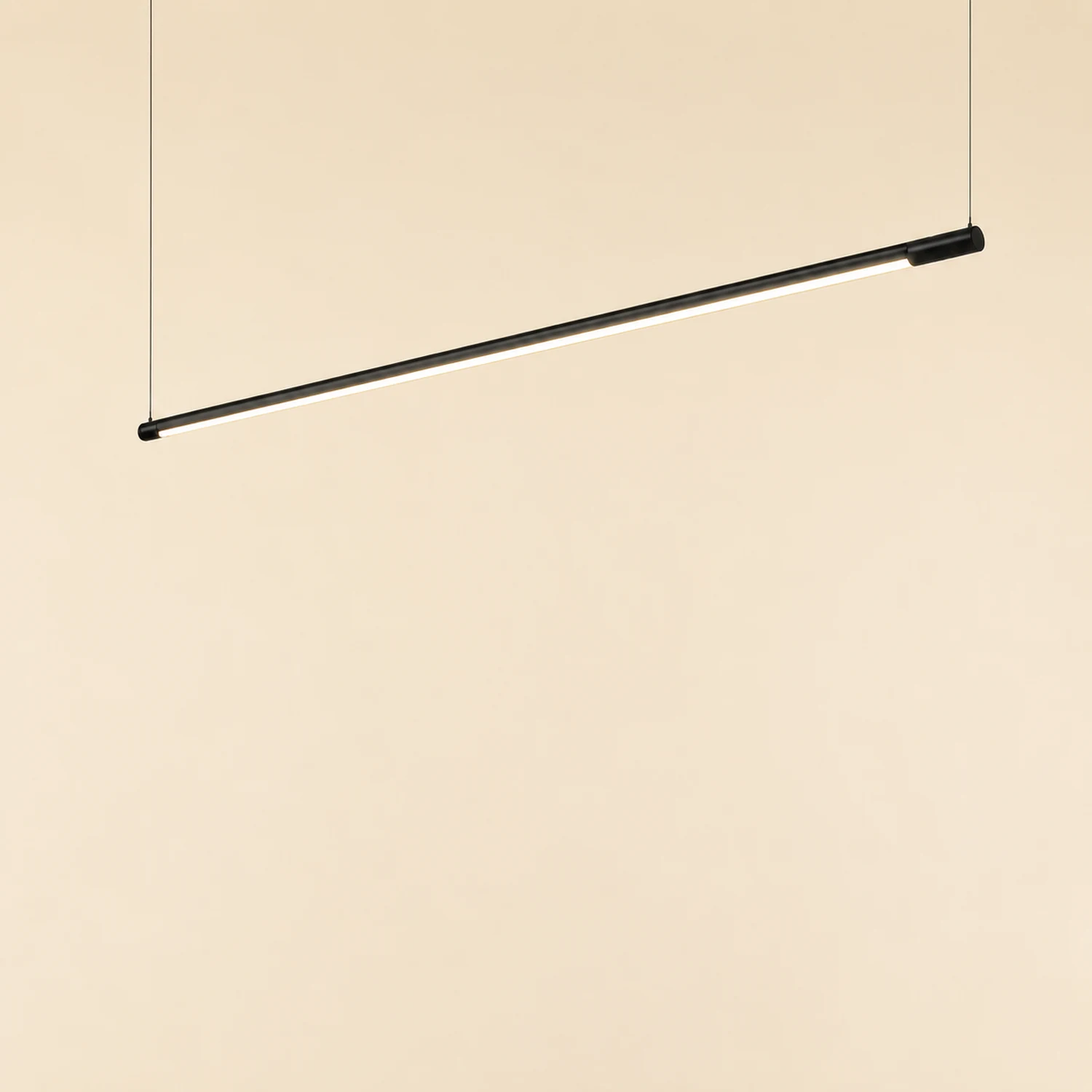 Edge Minimalist Linear Pendant Light Black Living Room - Lumpaz