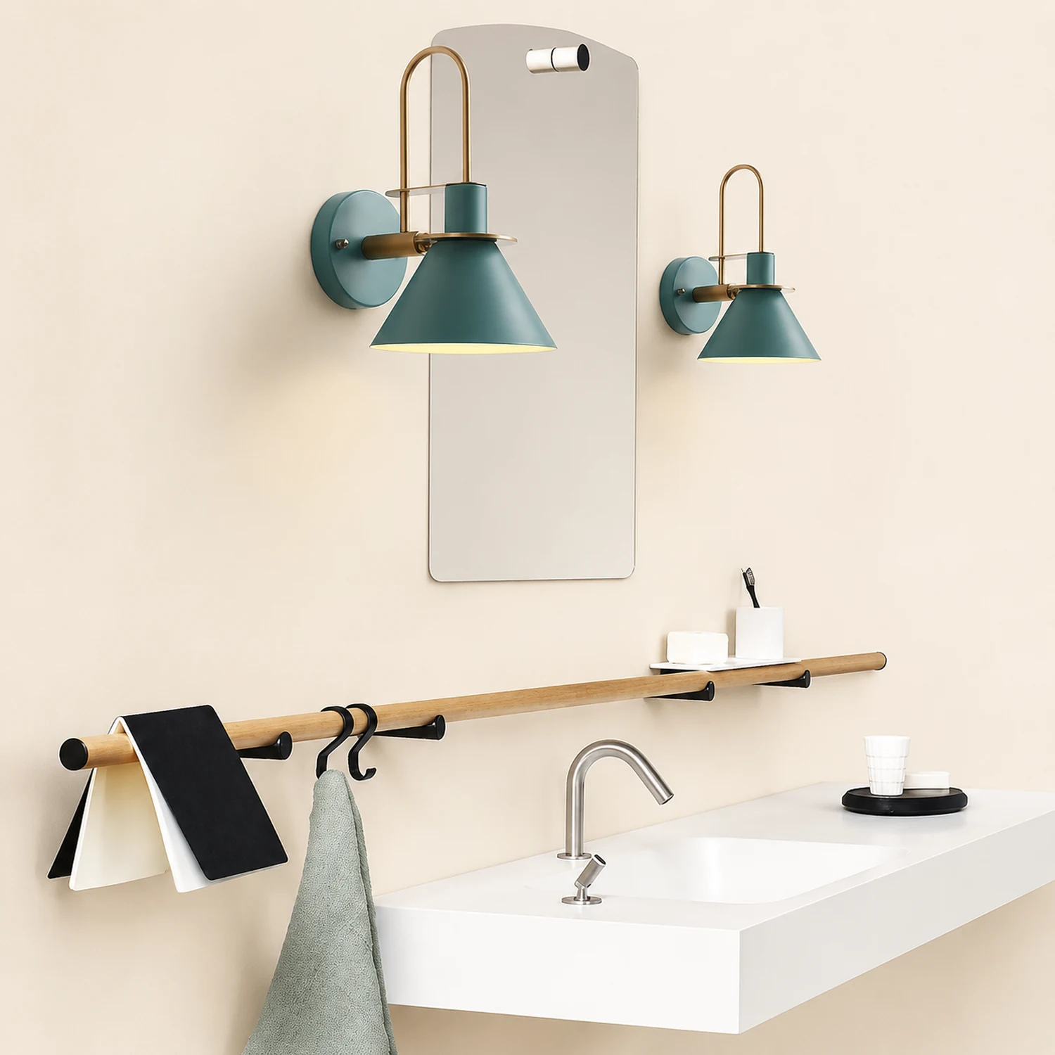 Morandi Vintage Horn Shape Metal Wall Lamp, Living room/Bedroom/Bathroom - Lumpaz