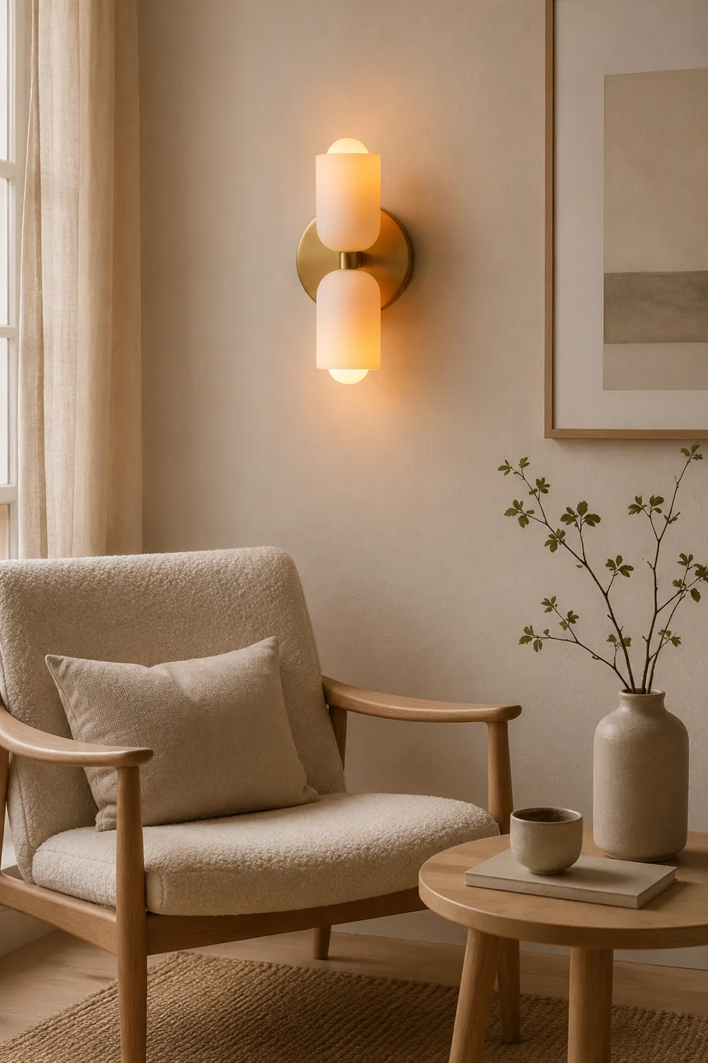 Morandi Modern LED Wall Lamp Gold Black Living Room Bedroom - Lumpaz