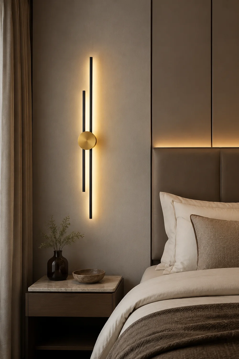 Alana Modern Linear 2 Color Metal Wall Lamp - Lumpaz