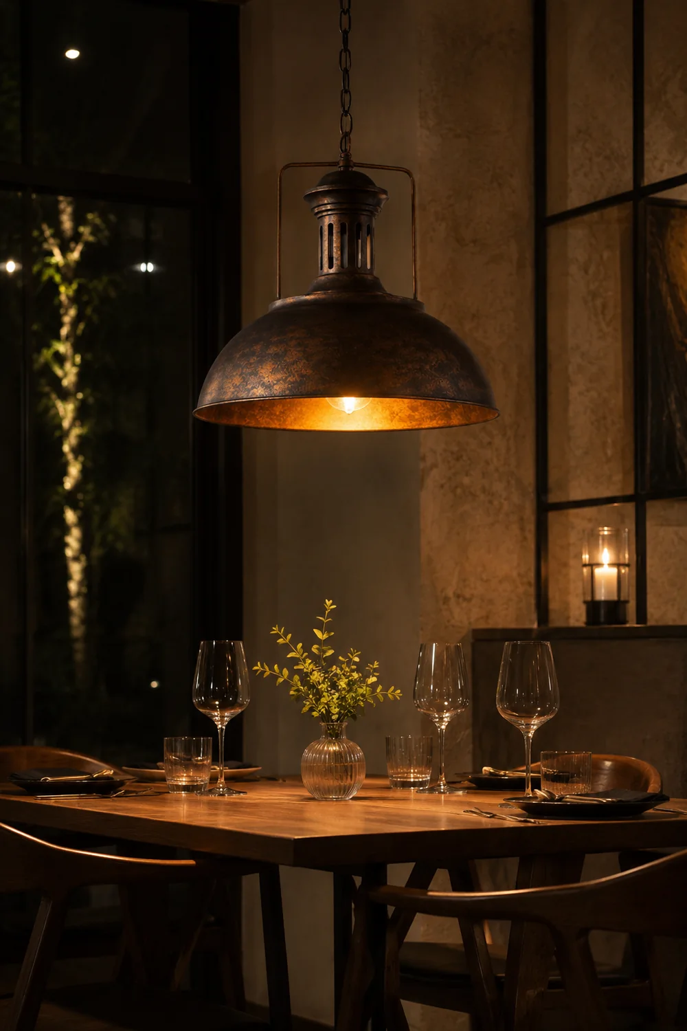 Alessio Vintage Rustic Pendant Light - Lumpaz