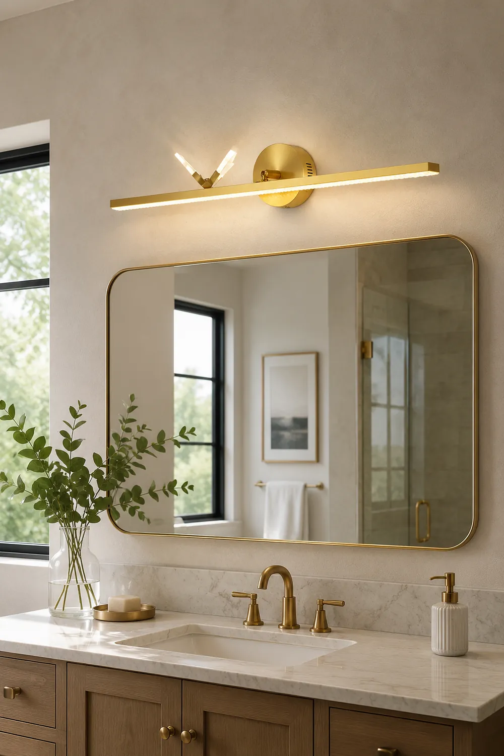 Kady Luxury Butterfly Linear Wall Lamp, Metal/Acrylic, Gold - Lumpaz