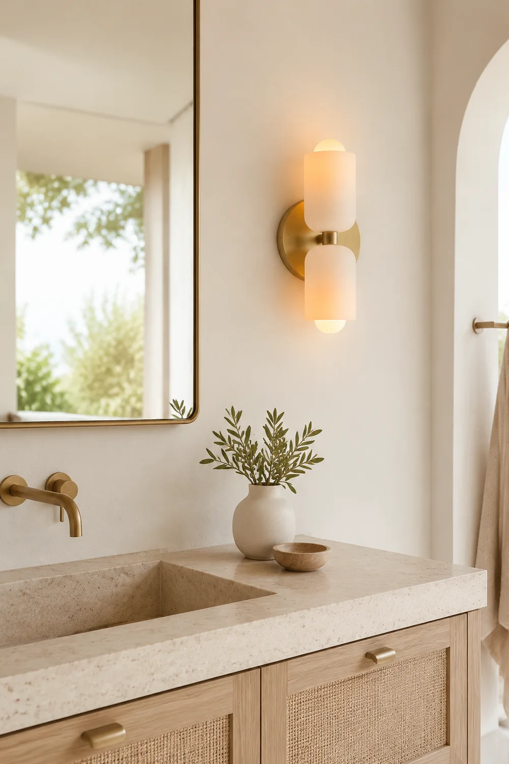 Morandi Modern LED Wall Lamp Gold Black Living Room Bedroom - Lumpaz