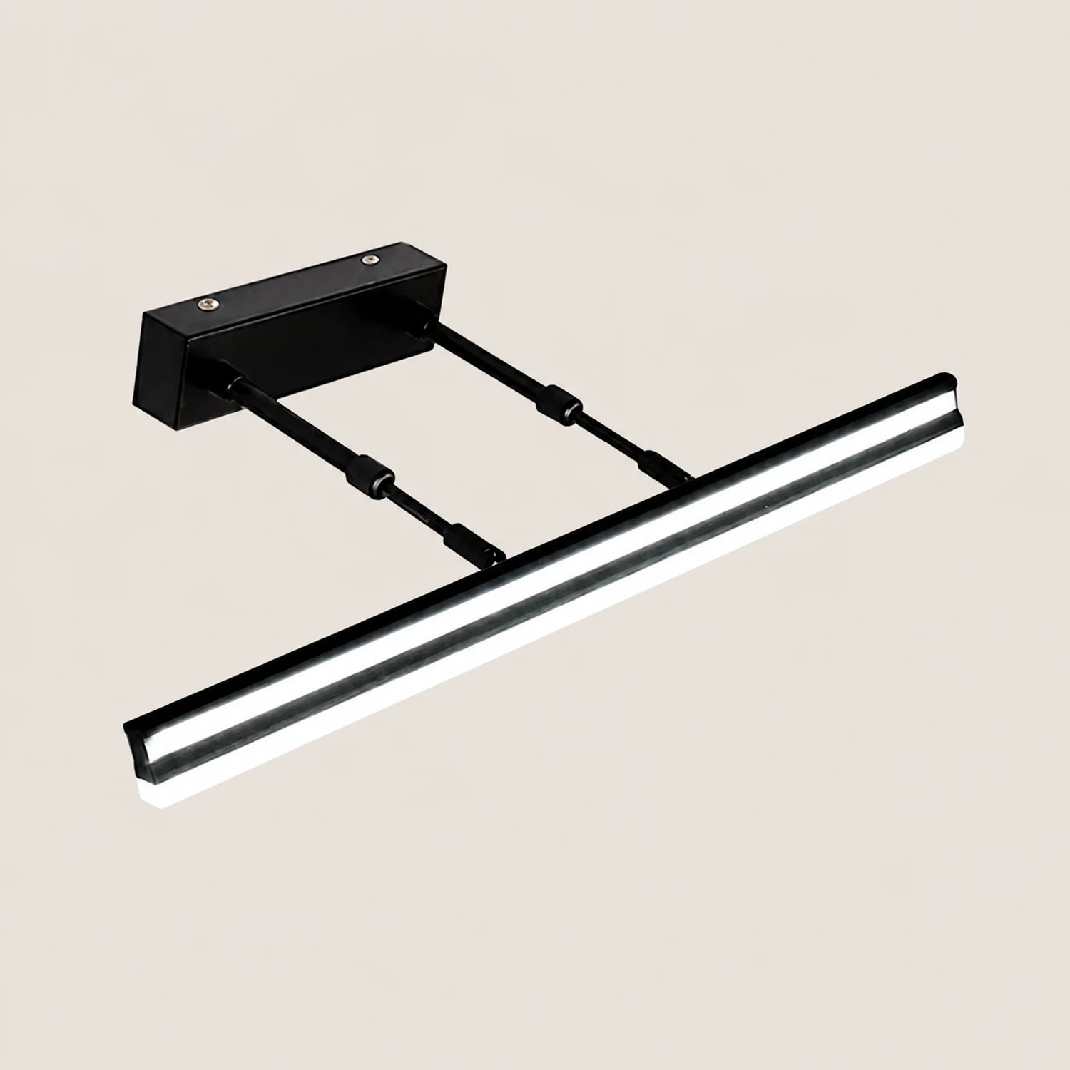 Edge Industrial Linear Metal/Acrylic Wall Lamp, Black - Lumpaz