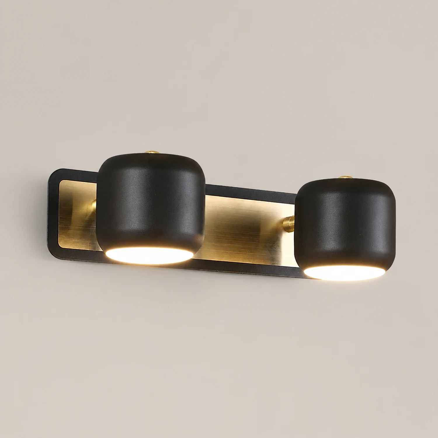 Cooley Modern Multi Mirror Metal Front Wall Lamp, Black/White - Lumpaz