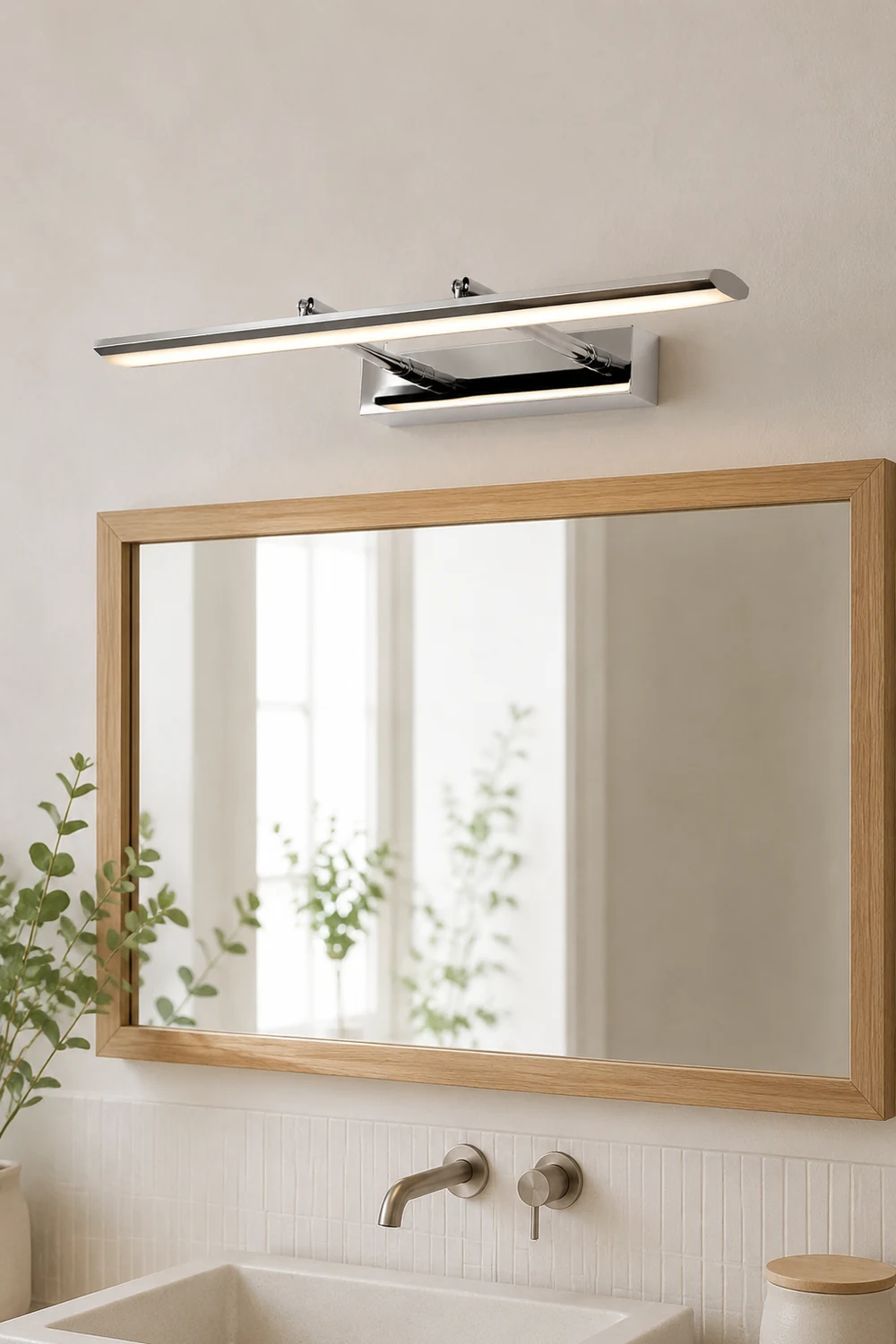 Leigh Modern Rectangular Wall Lamp,Black/Silver - Lumpaz