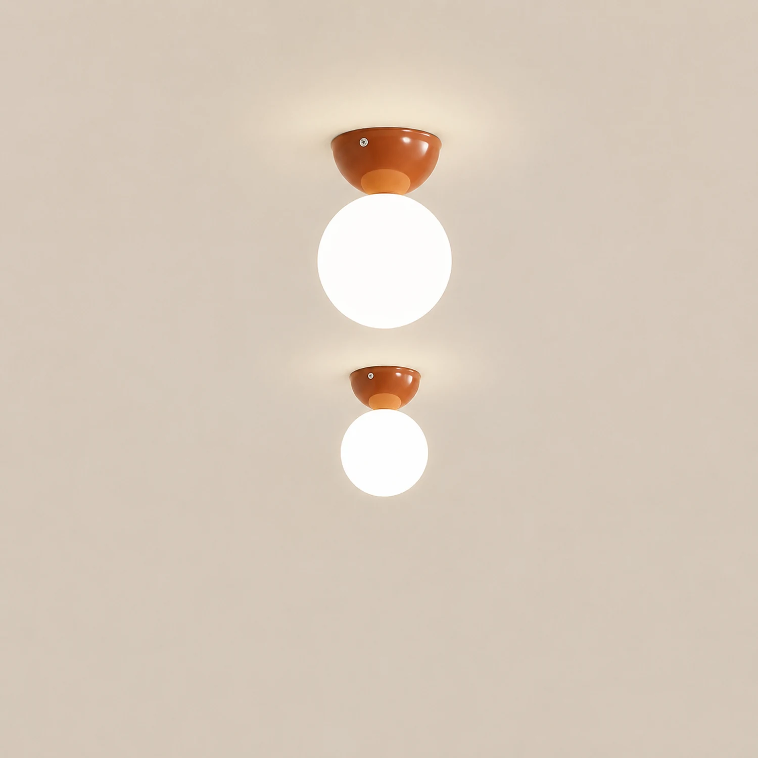 Valentina Vintage Cream Style Ceiling Light Red Chrome Green Bedroom - Lumpaz
