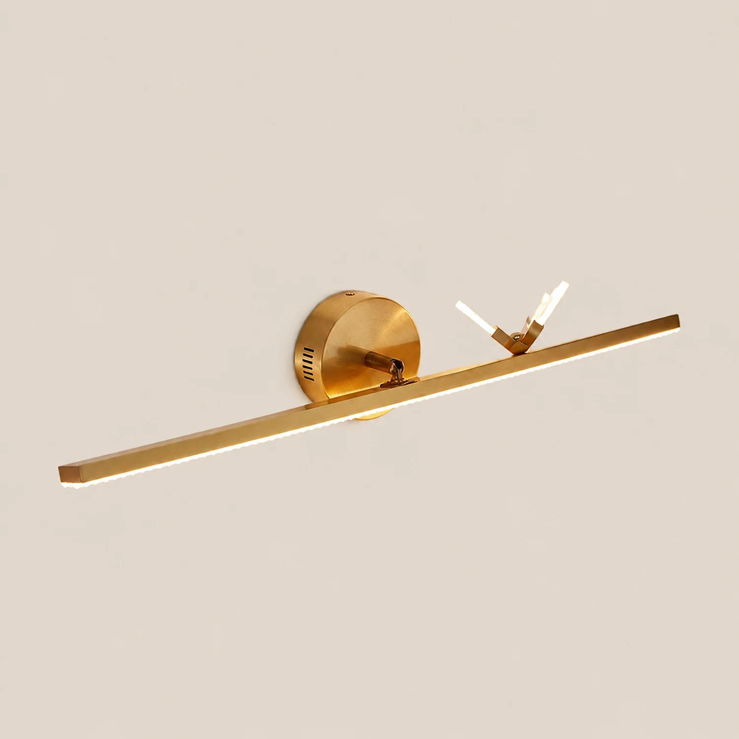 Kady Luxury Butterfly Linear Wall Lamp, Metal/Acrylic, Gold - Lumpaz
