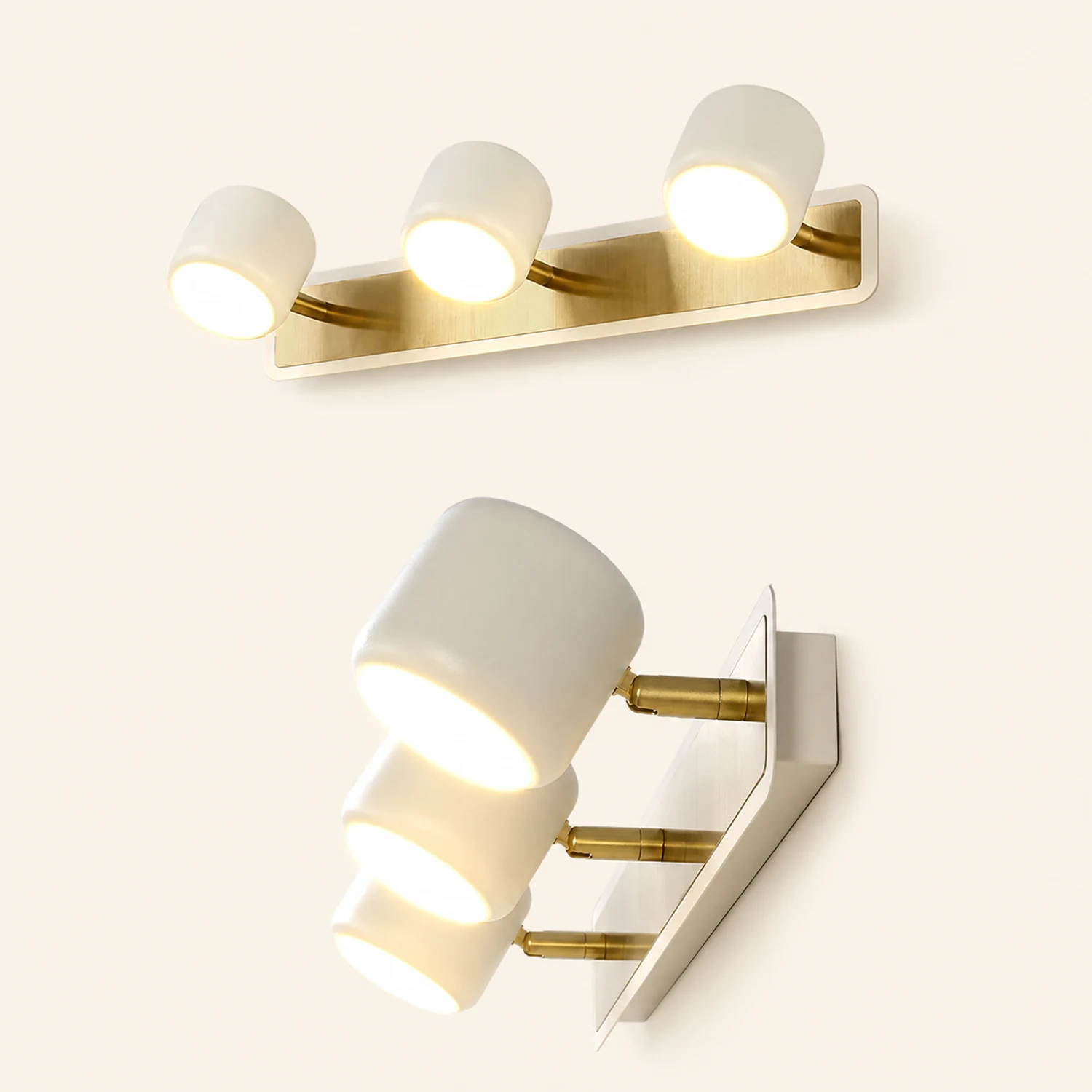 Cooley Modern Multi Mirror Metal Front Wall Lamp, Black/White - Lumpaz