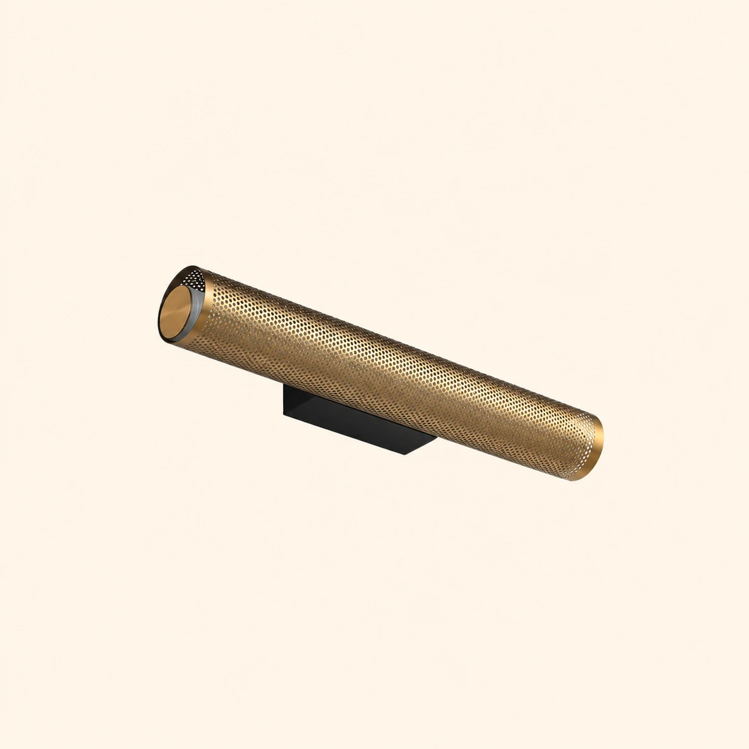 Zaid Modern Geometric Column Metal Vanity Wall Lamp, Brass - Lumpaz