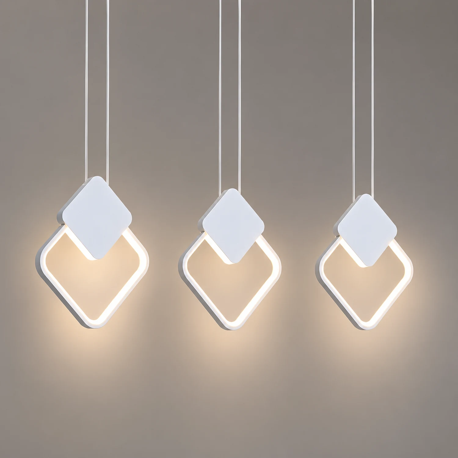 Nyla Modern Minimalist LED Hanging Pendant Lights Black White Bedroom - Lumpaz