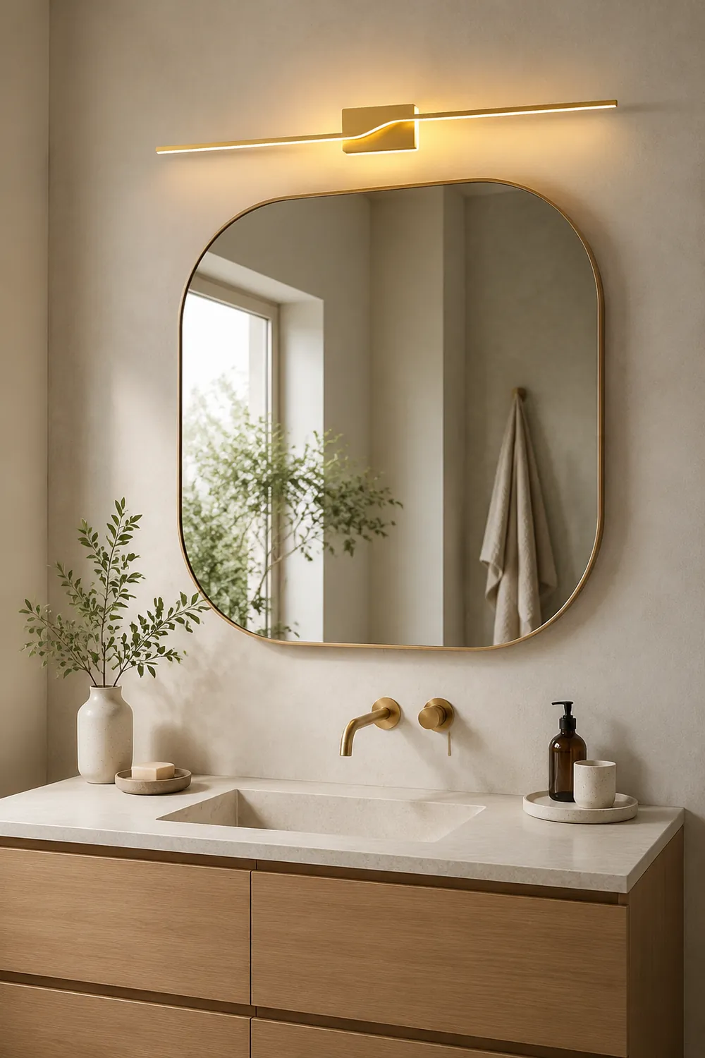Leigh Luxury Curved Linear Metal Wall Lamp, Gold - Lumpaz