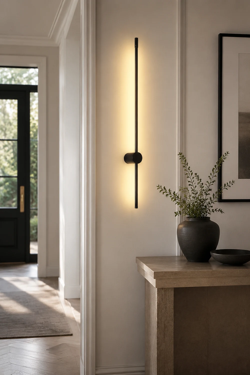 Edge Modern Minimalist LED Wall Reading Lamp, Black - Lumpaz
