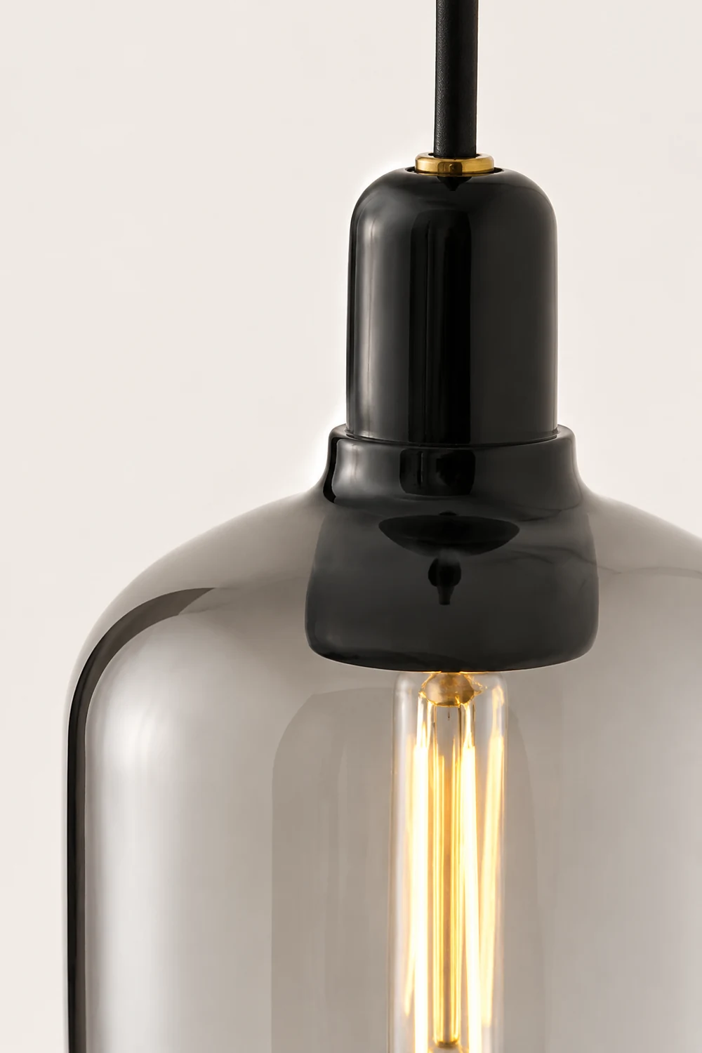 Hailie Designer Cylinder Pendant Light, Marble & Glass, 4.3"/6.7" - Lumpaz