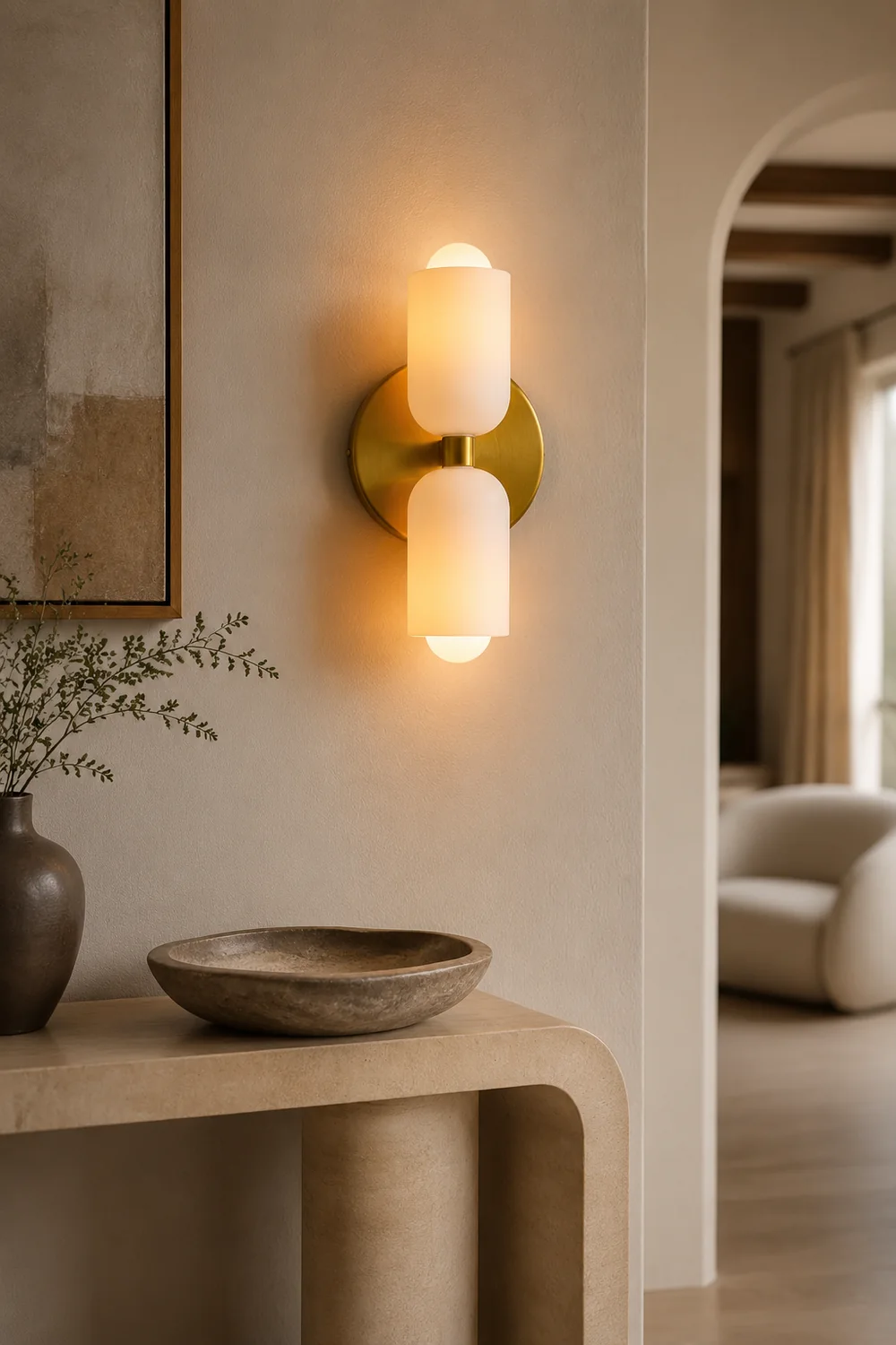 Morandi Modern LED Wall Lamp Gold Black Living Room Bedroom - Lumpaz