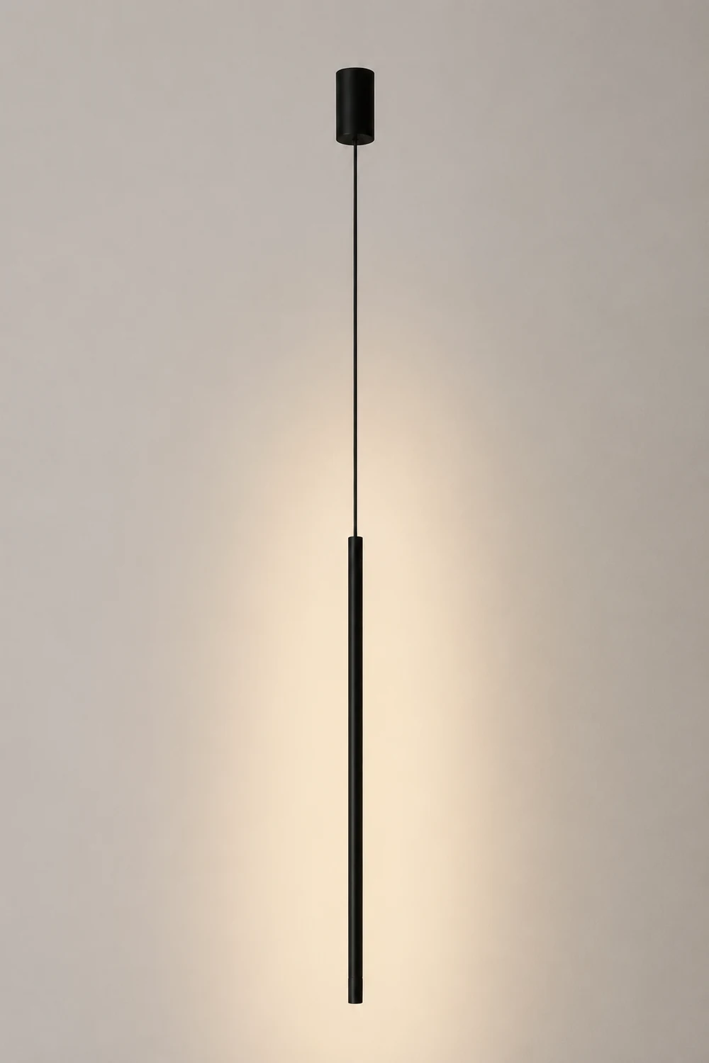 Edge Minimalist Linear Metal/Acrylic Pendant Light, Black - Lumpaz