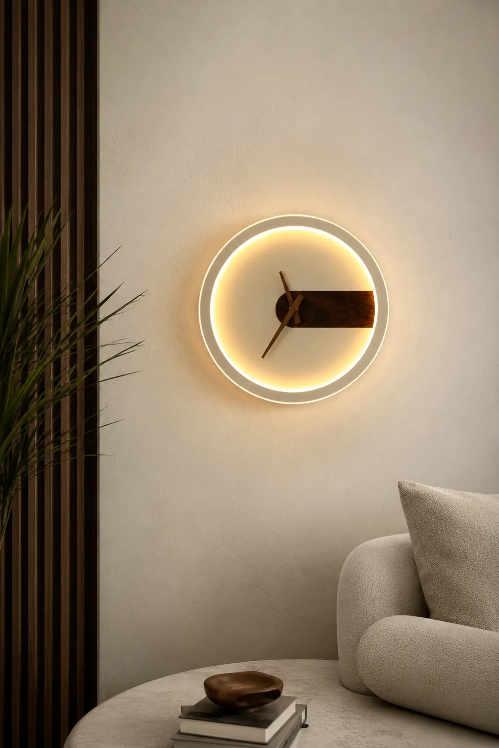 Nielsen Modern Clock Design Wall Lamp, 3 Color - Lumpaz