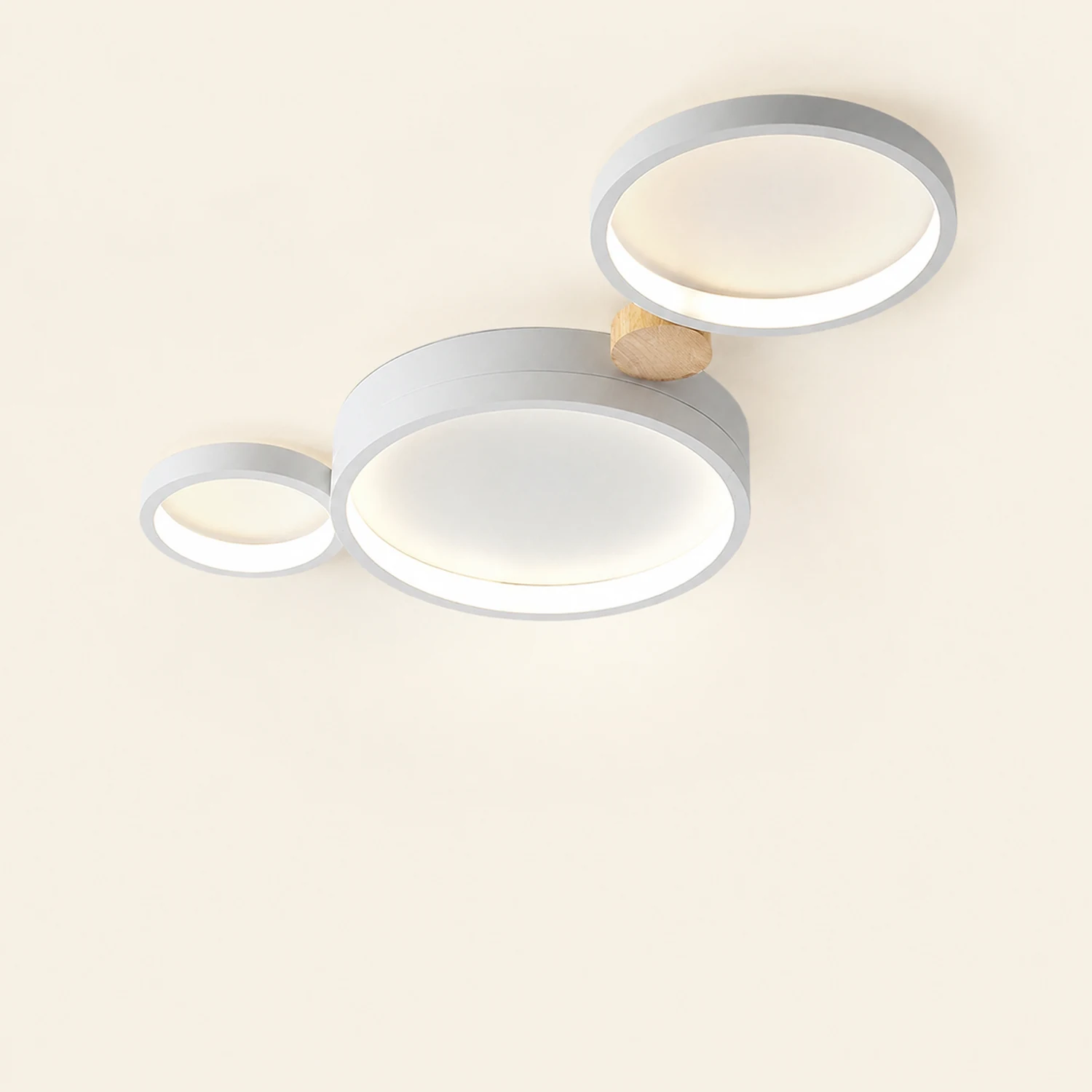 Sienna Round Flush Mount Ceiling Light White Gray Green Bedroom - Lumpaz