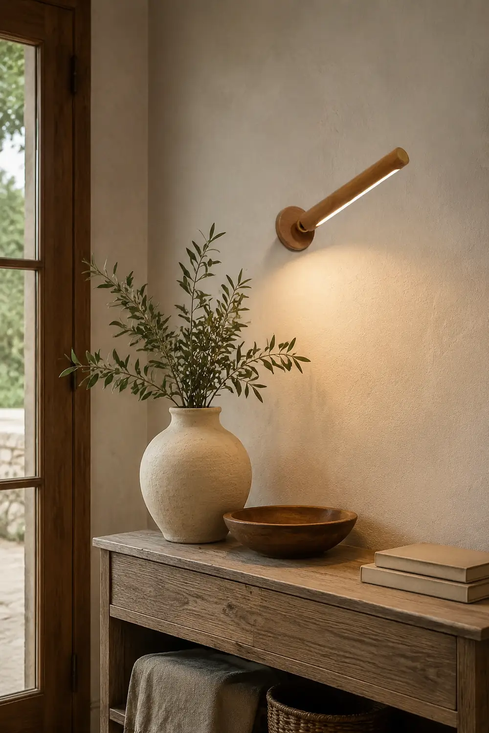 Ozawa Wooden Metal Rotatable/Removable Mounted Wall Lamp, Wood - Lumpaz