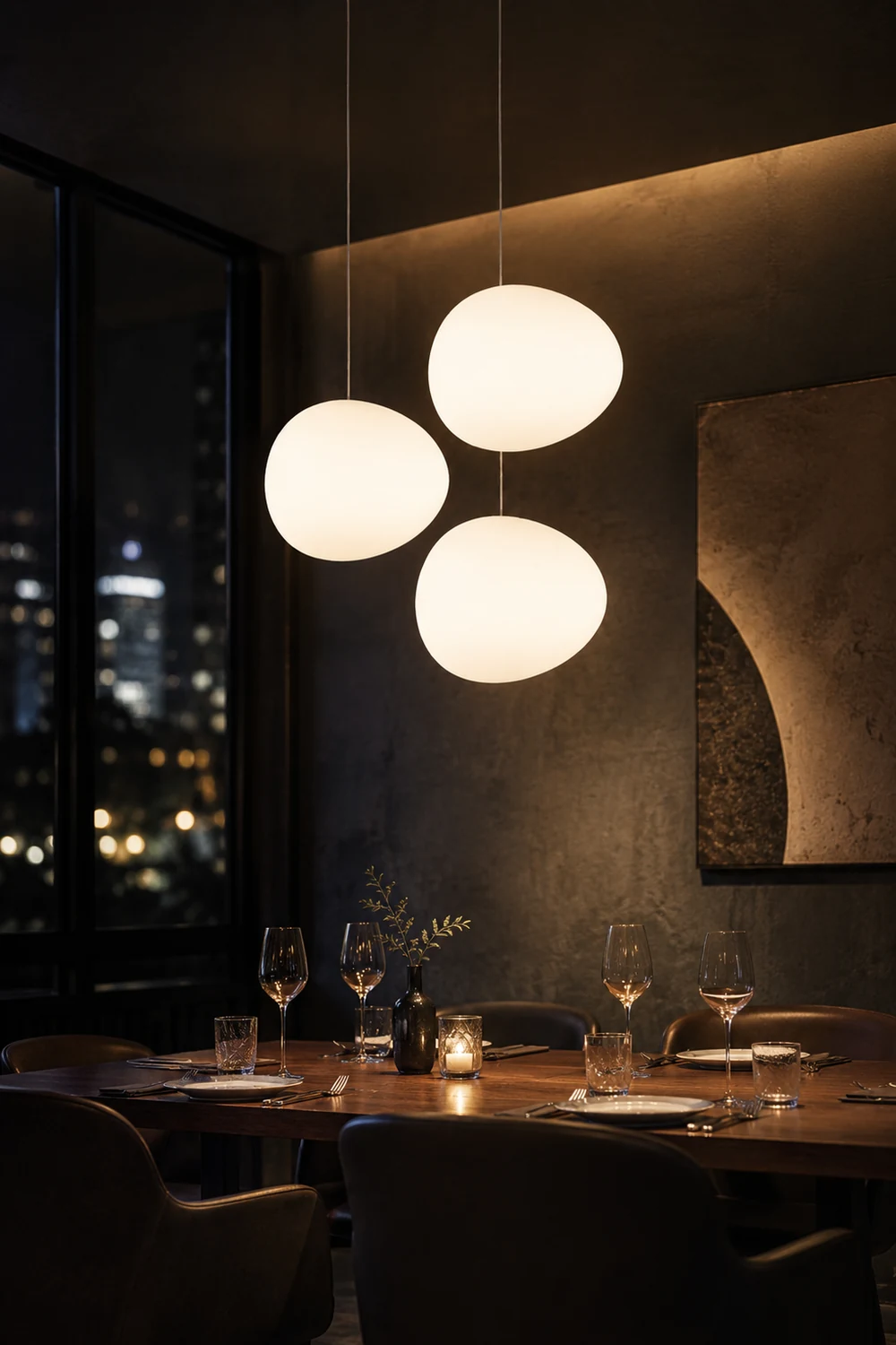 Hailie Egg-shaped Glass Pendant Light, Globe, Modern - Lumpaz
