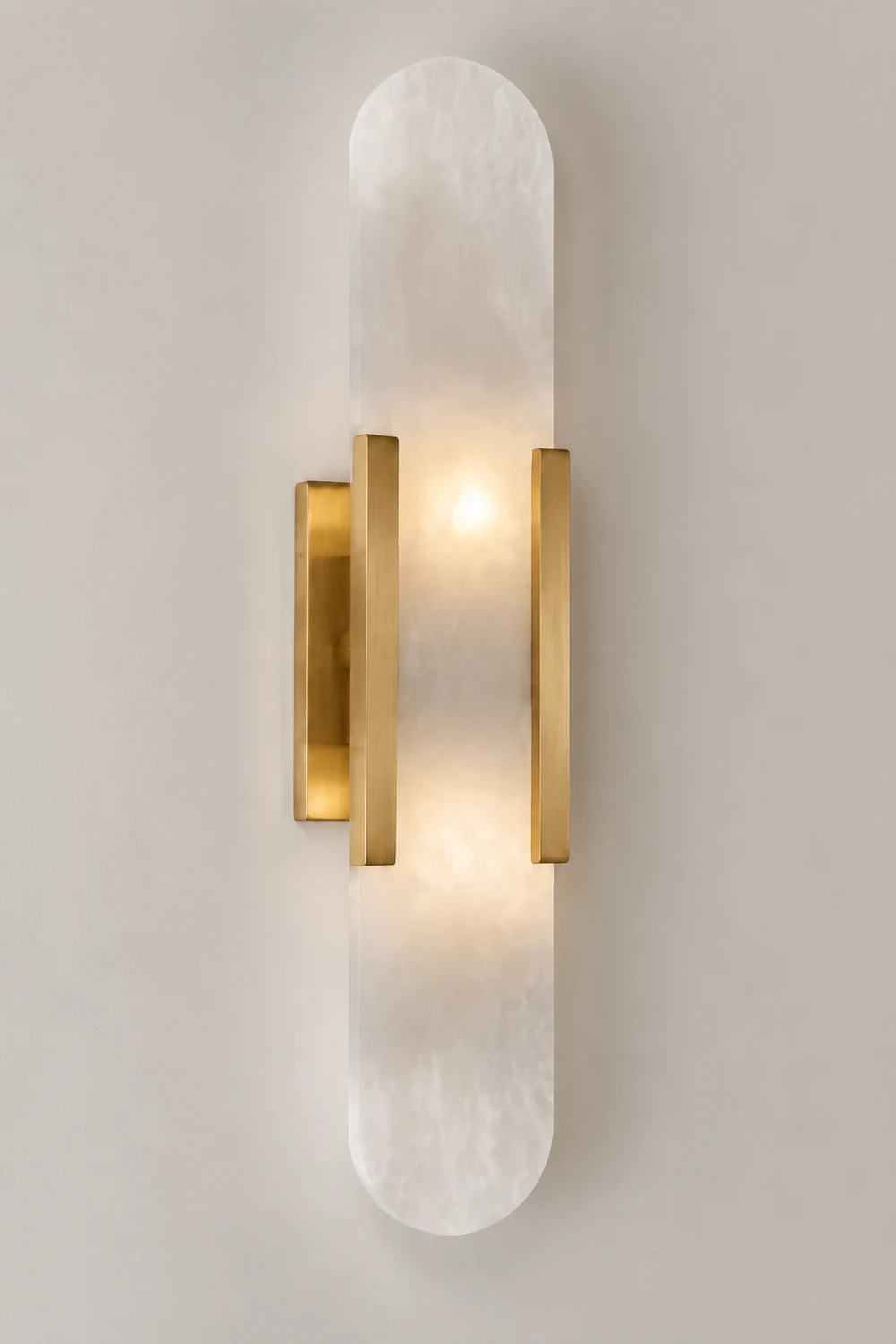 Chan Dolomite Wall Mounted Reading Light Sconces, Black & Gold - Lumpaz