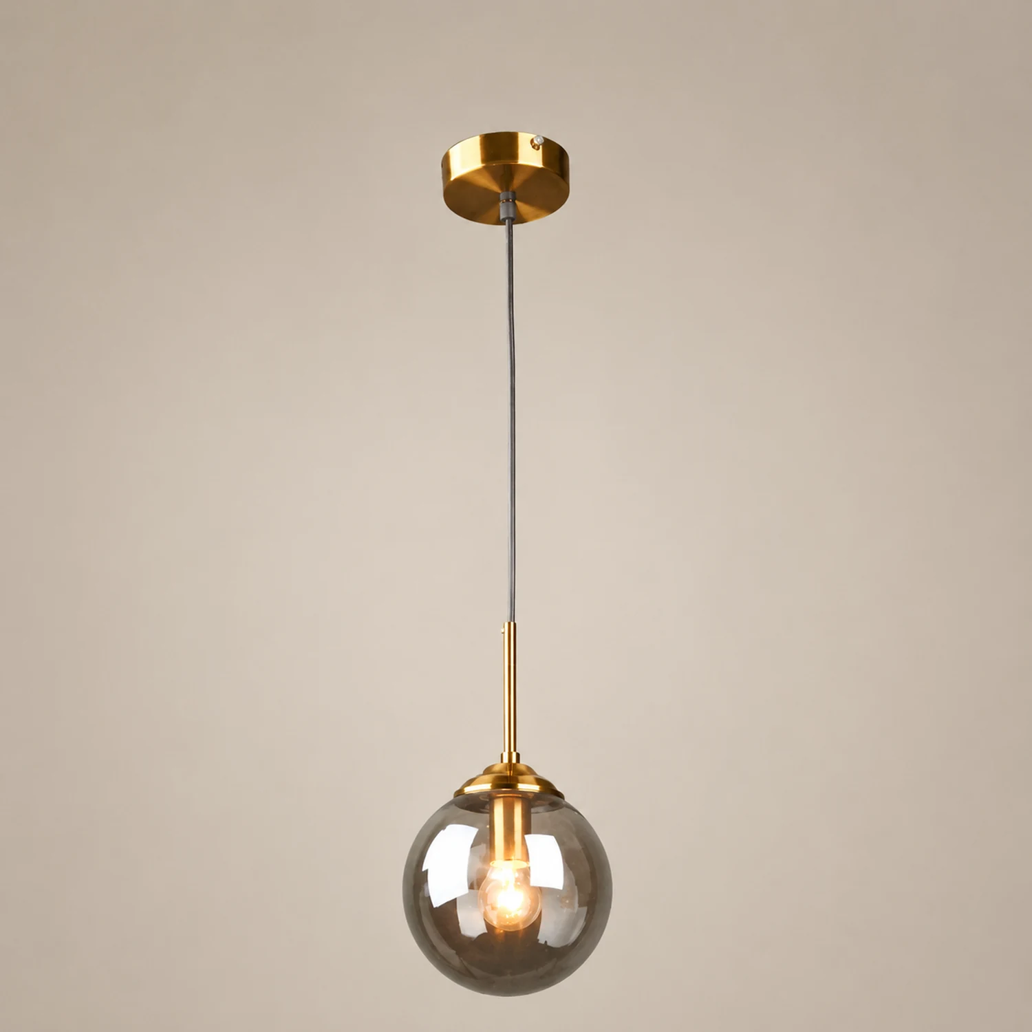 Valentina Designer Bubble Glass Pendant Light Smoke/Clear/Amber - Lumpaz