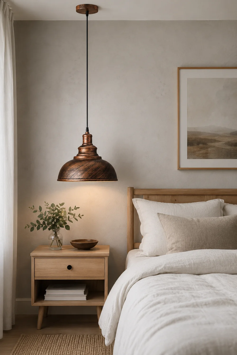 Cooley Pendant Light Dome Industrial, Metal, Black/White/Copper/Gray, Cafe - Lumpaz