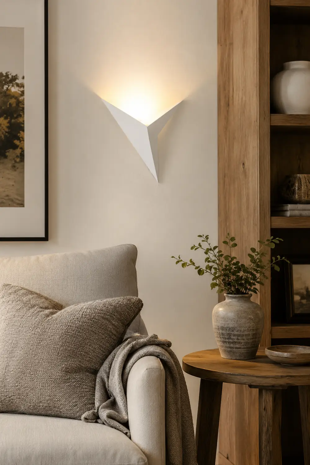 Orr Metal Modern LED Wall lamps for Bedroom, Triangle - Lumpaz
