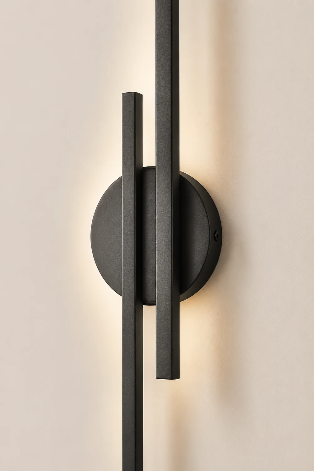 Alana Modern Nordic Disc/Linear Metal LED Wall Lamp, Black/White - Lumpaz
