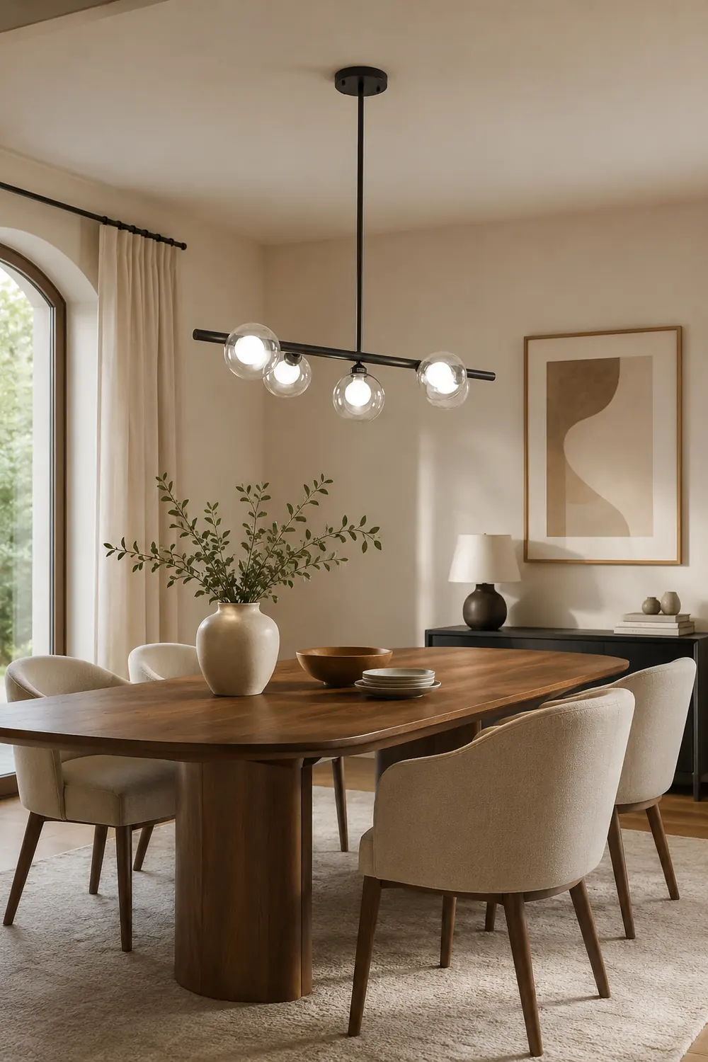 Valentina Nordic Linear Pendant Light Black Gold Kitchen Islands - Lumpaz