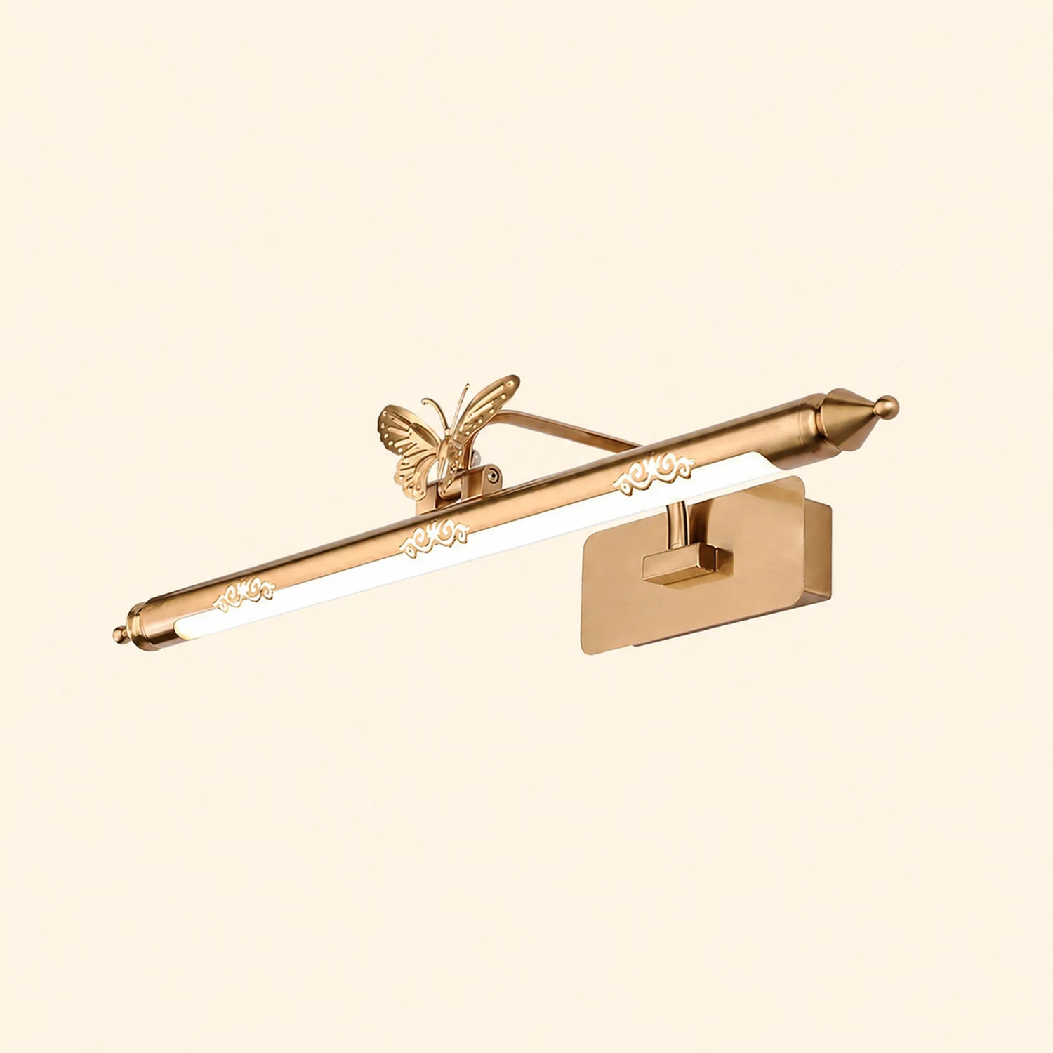 Kady Retro Butterfly Metal/Acrylic Wall Lamp, Champagne Gold - Lumpaz