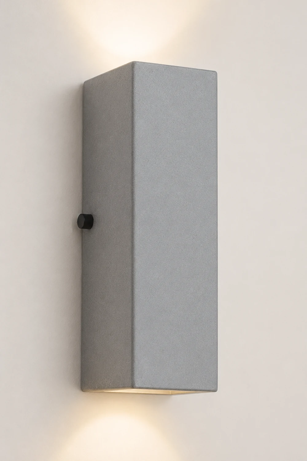 Orr Minimalist Cement Square Outdoor Wall Lamp, White - Lumpaz