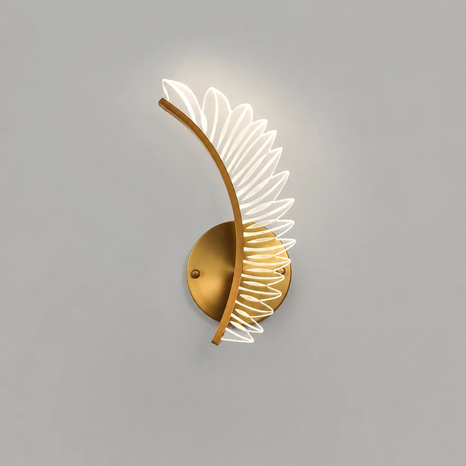 Kristy Modern Crystal Wall Lamp Gold Wings Design Sconce for Bedroom - Lumpaz