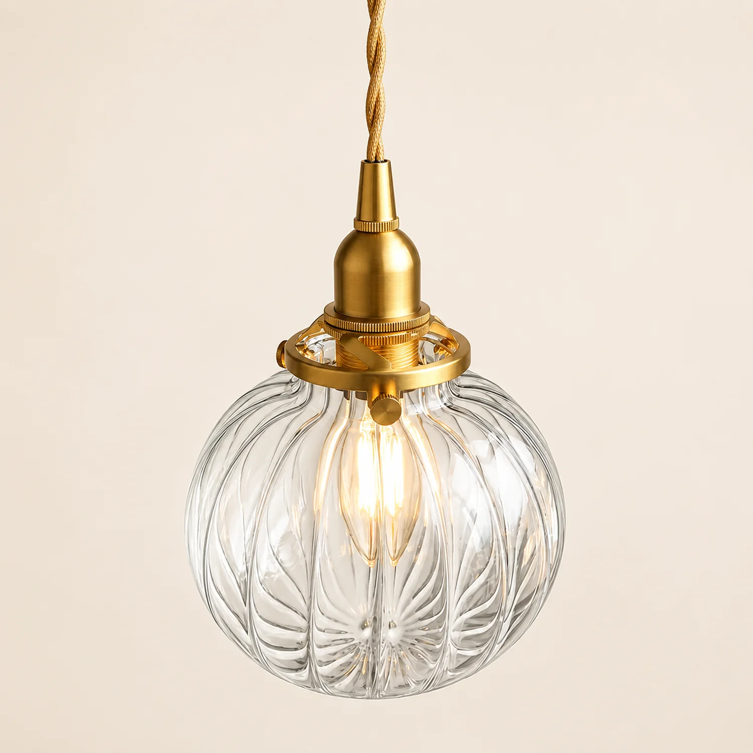 Valentina Pendant Light Globe Vintage, Glass, Clear/Green/Blue, Indoor - Lumpaz