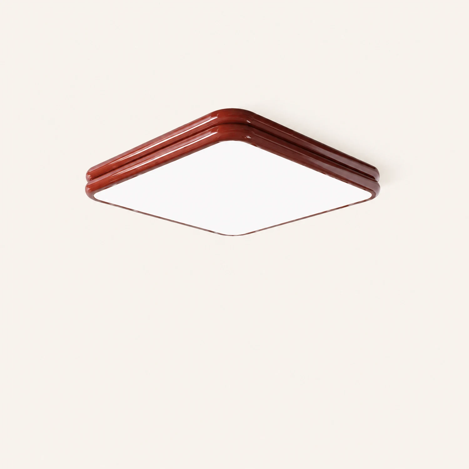 Valentina Retro LED Ceiling Lamp Red/Yellow Metal/Acrylic Living Room - Lumpaz