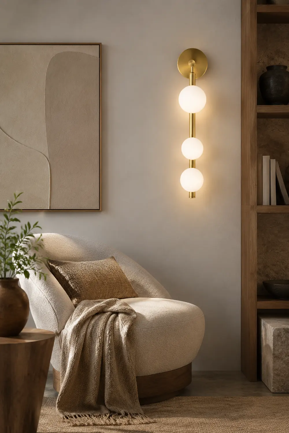 Valentina Modern Globe Metal/Glass Wall Lamp, Black/Gold - Lumpaz