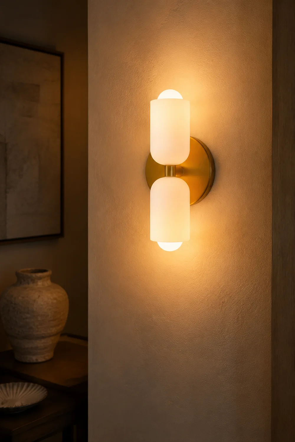 Morandi Modern LED Wall Lamp Gold Black Living Room Bedroom - Lumpaz