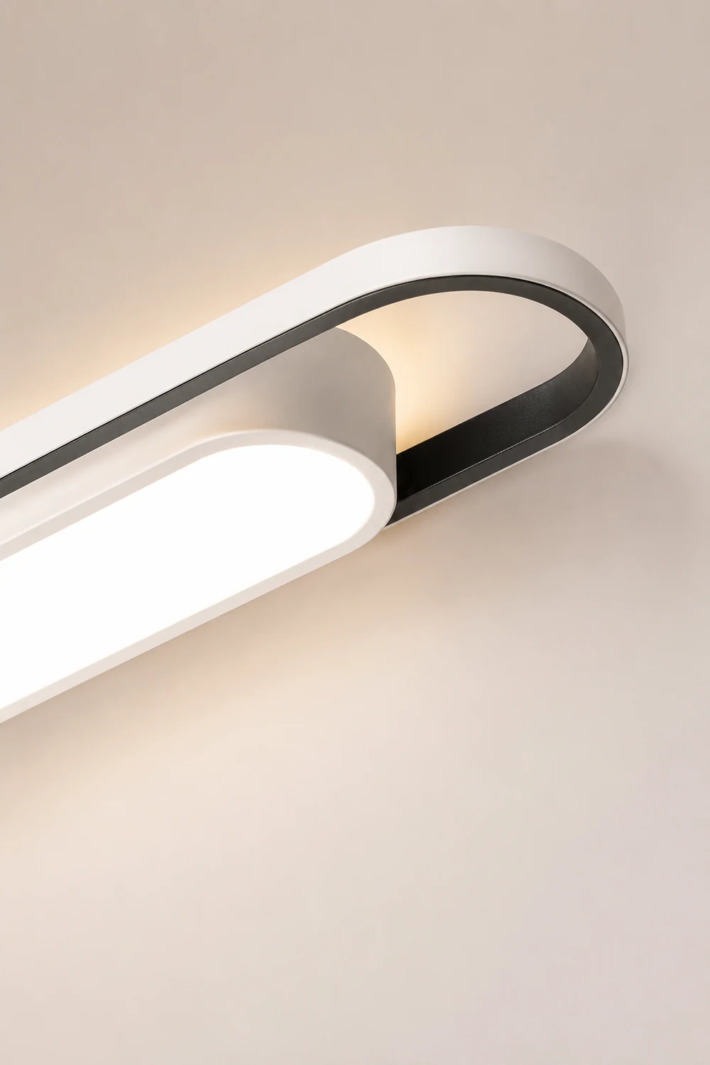 Quinn Minimalist Linear Flush Mount Ceiling Light, White - Lumpaz