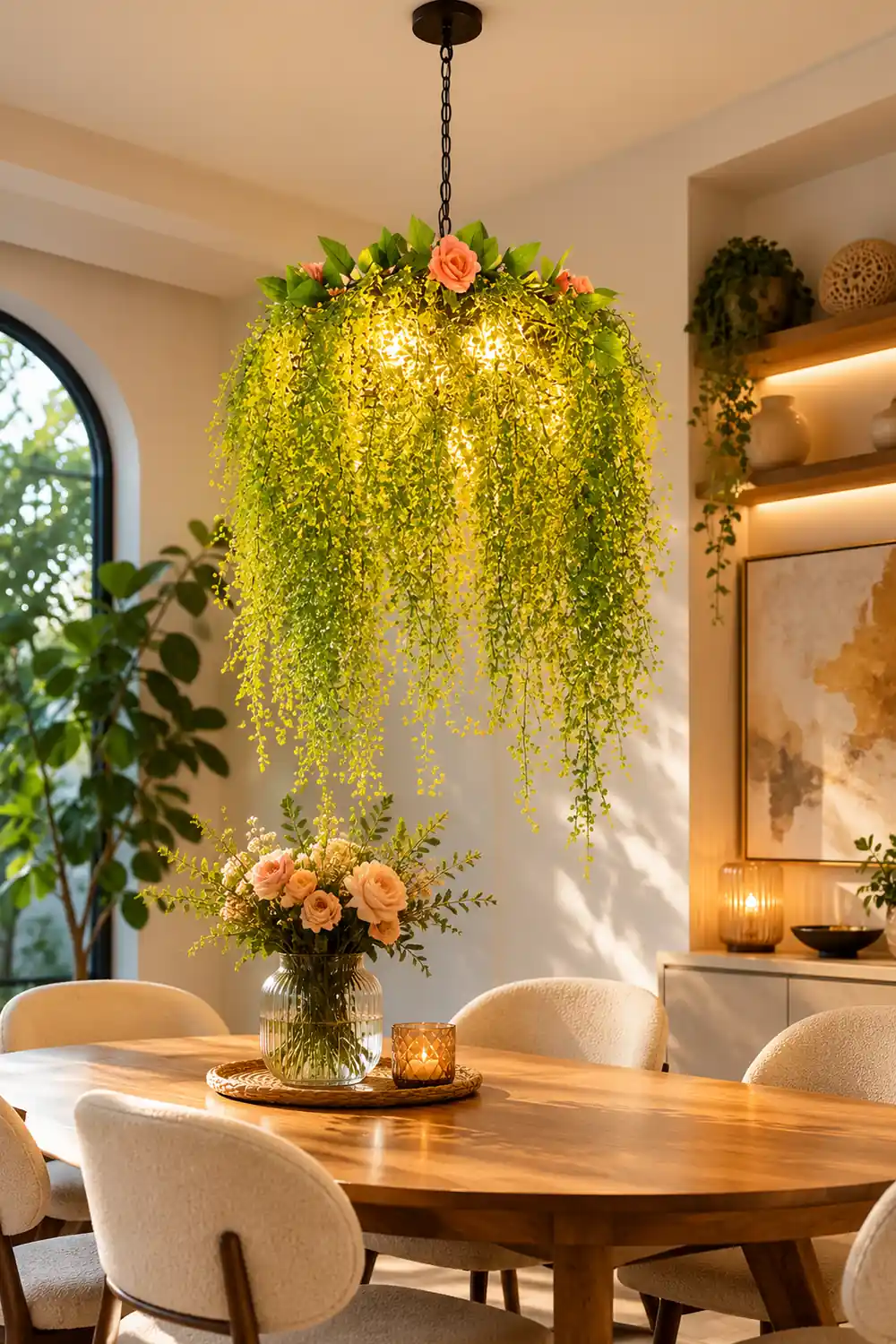 Nest Art Natural Plant/Flower Decor Pendant Light Living Room - Lumpaz