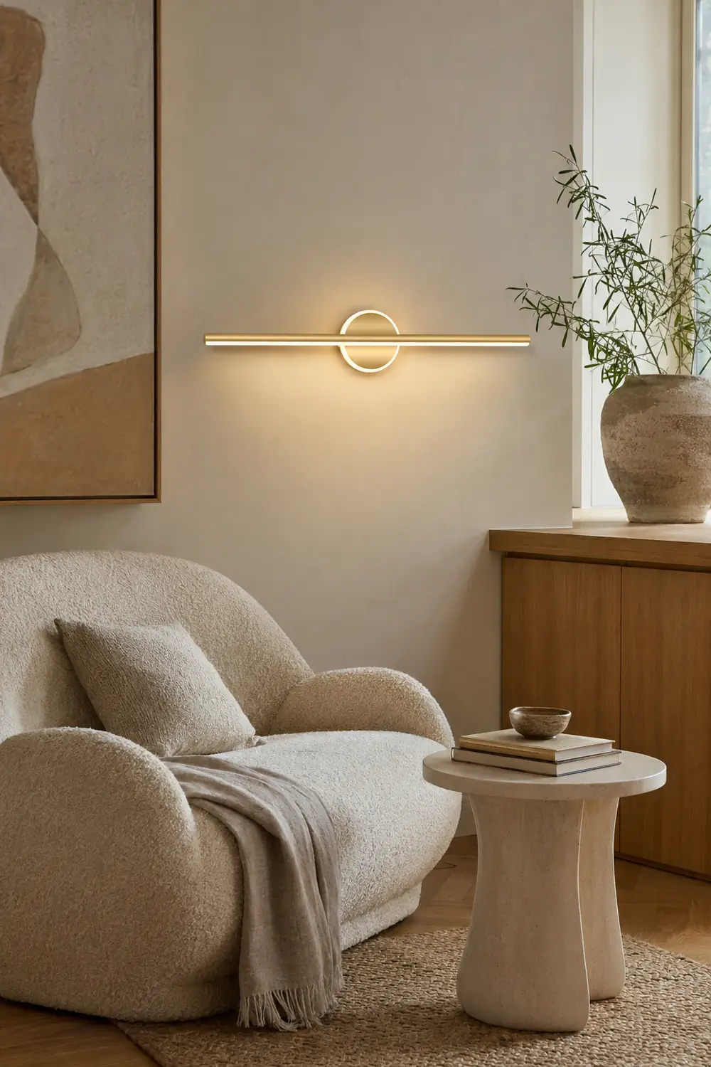 Leigh LED Linear Mirror Front Vanity Wall Lamp Black/Gold - Lumpaz