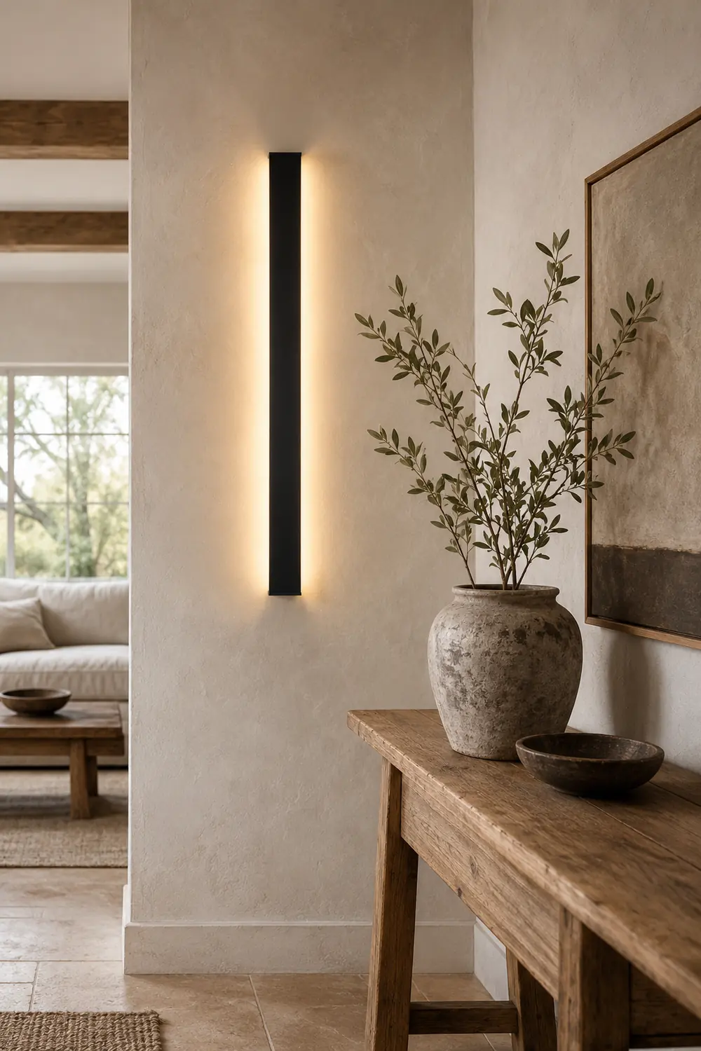 Edge Minimalist Wall Lamp, Black/White - Lumpaz