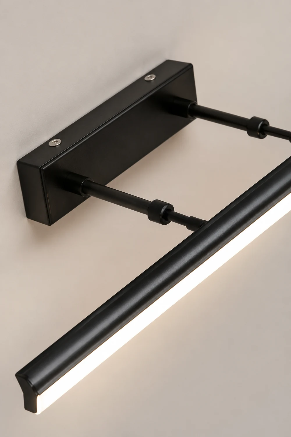 Edge Industrial Linear Metal/Acrylic Wall Lamp, Black - Lumpaz