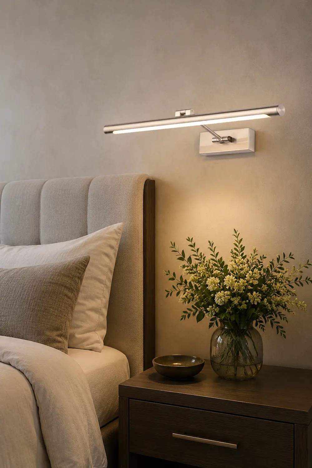 Leigh Modern Linear Metal/Acrylic Wall Lamp, Champagne Gold - Lumpaz