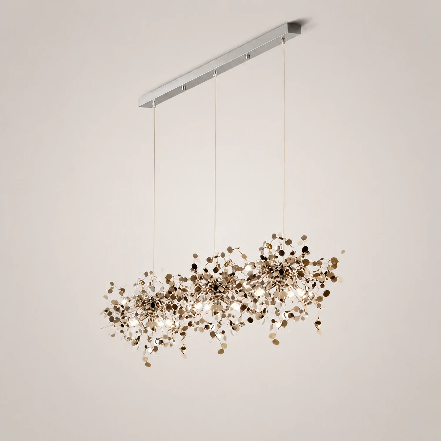 Ophelia Artsy Classy Cluster Fireworks Pendant Light, Stainless steel - Lumpaz