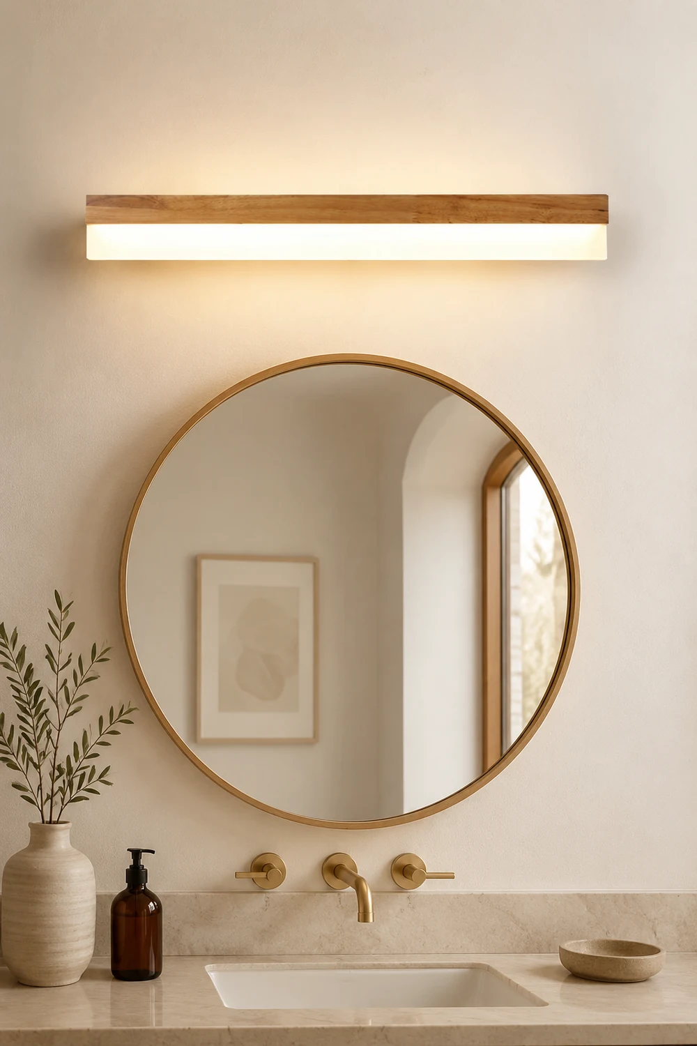 Ozawa Modern Rectangular/Arc Shape Wood/Metal Wall Lamp - Lumpaz