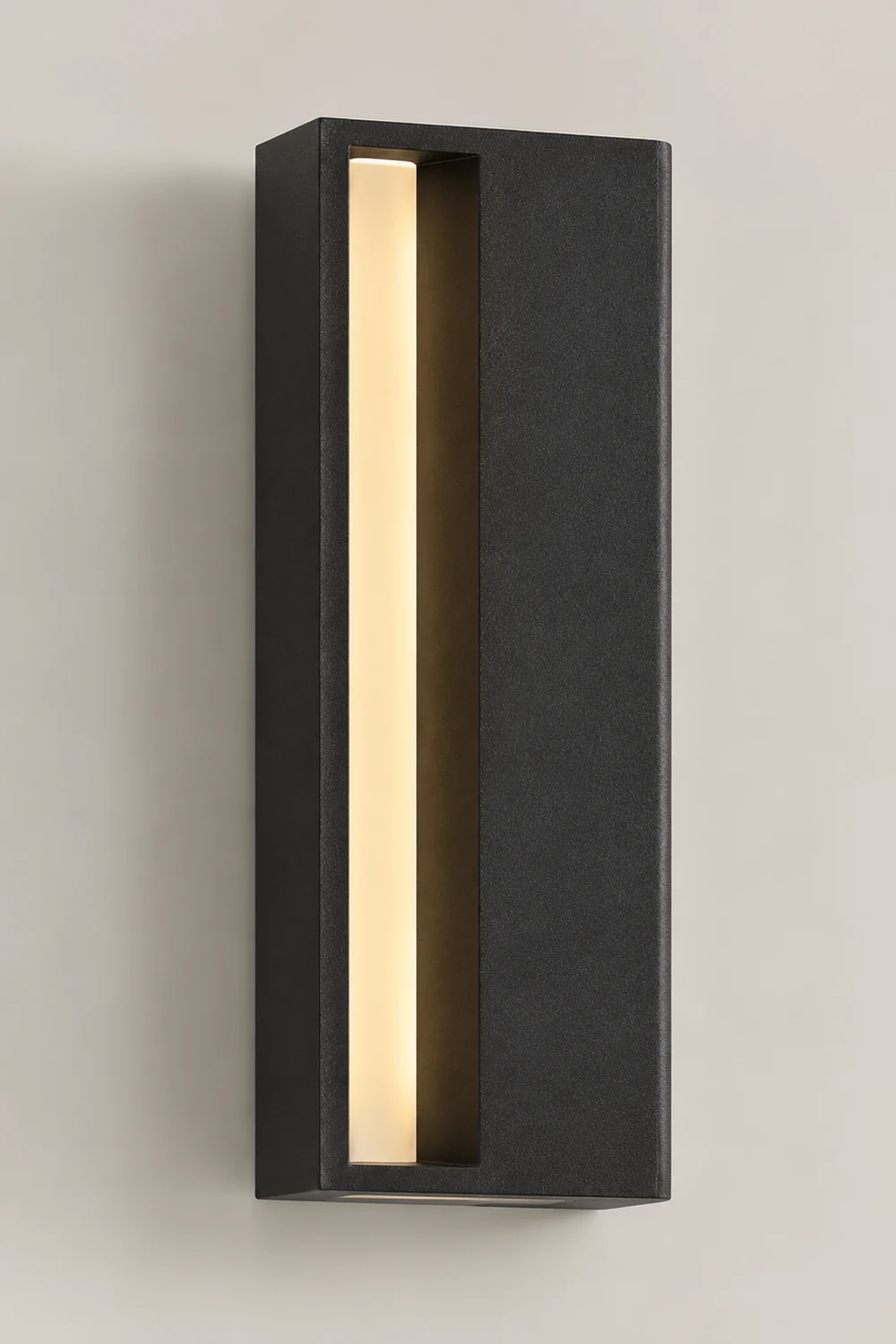Orr Modern Hollow Metal/Acrylic Outdoor Wall Lamp, Black/White - Lumpaz