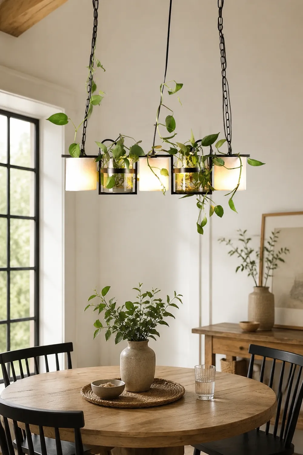 Nest Barrel Greenery Glass Pendant Light, Black - Lumpaz