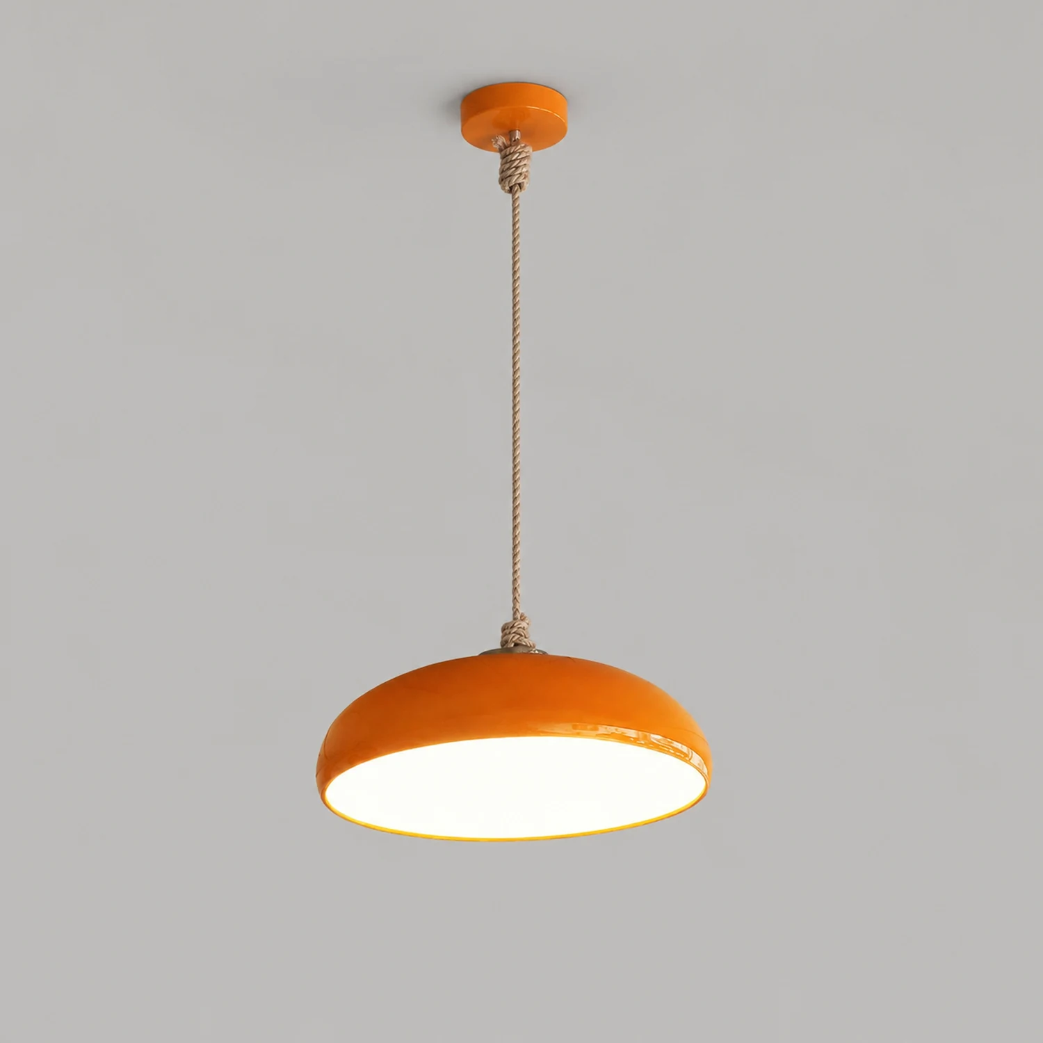 Morandi Vintage LED Ceiling Light White/Black/Red/Orange Metal Bedroom/Living Room - Lumpaz