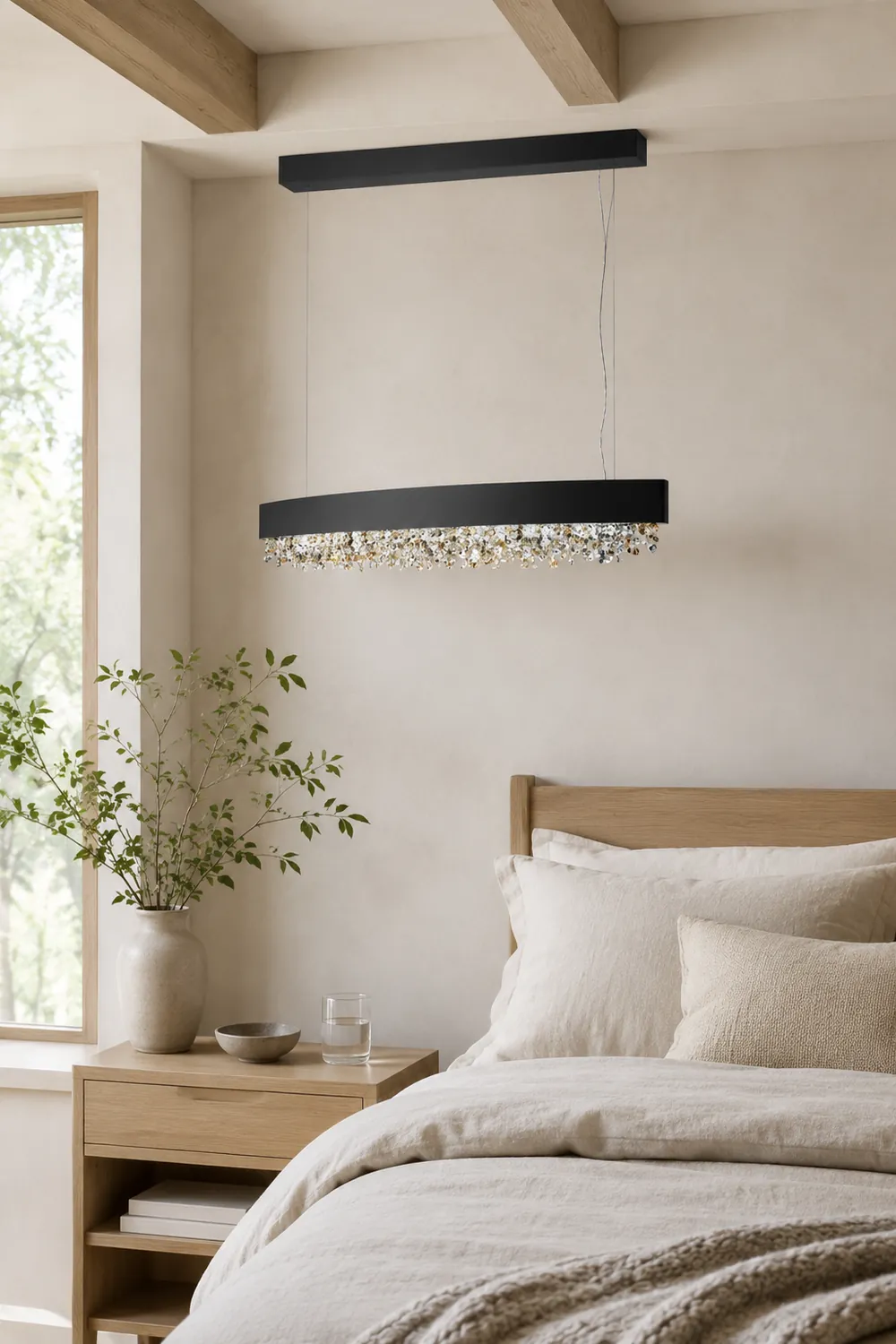 Marilyn Modern Crystal Pendant Light Black/White/Brown/Gold - Lumpaz