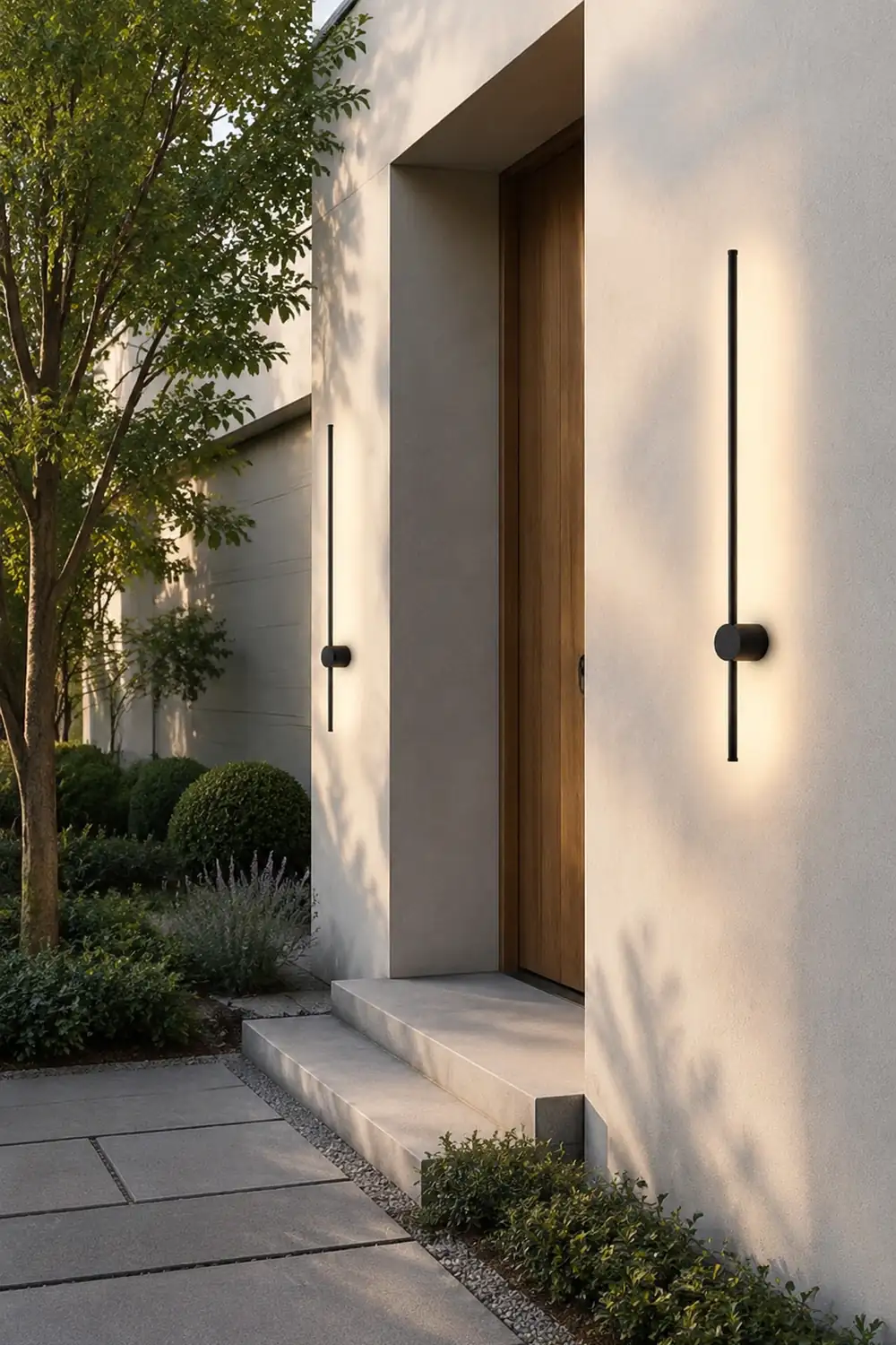 Edge Minimalist Rotatable Linear Outdoor Wall Lamp Black Corridor - Lumpaz